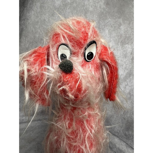 Vintage Fable‎ Toy Plush Red Dog Carnival Fair Scruffy Plush